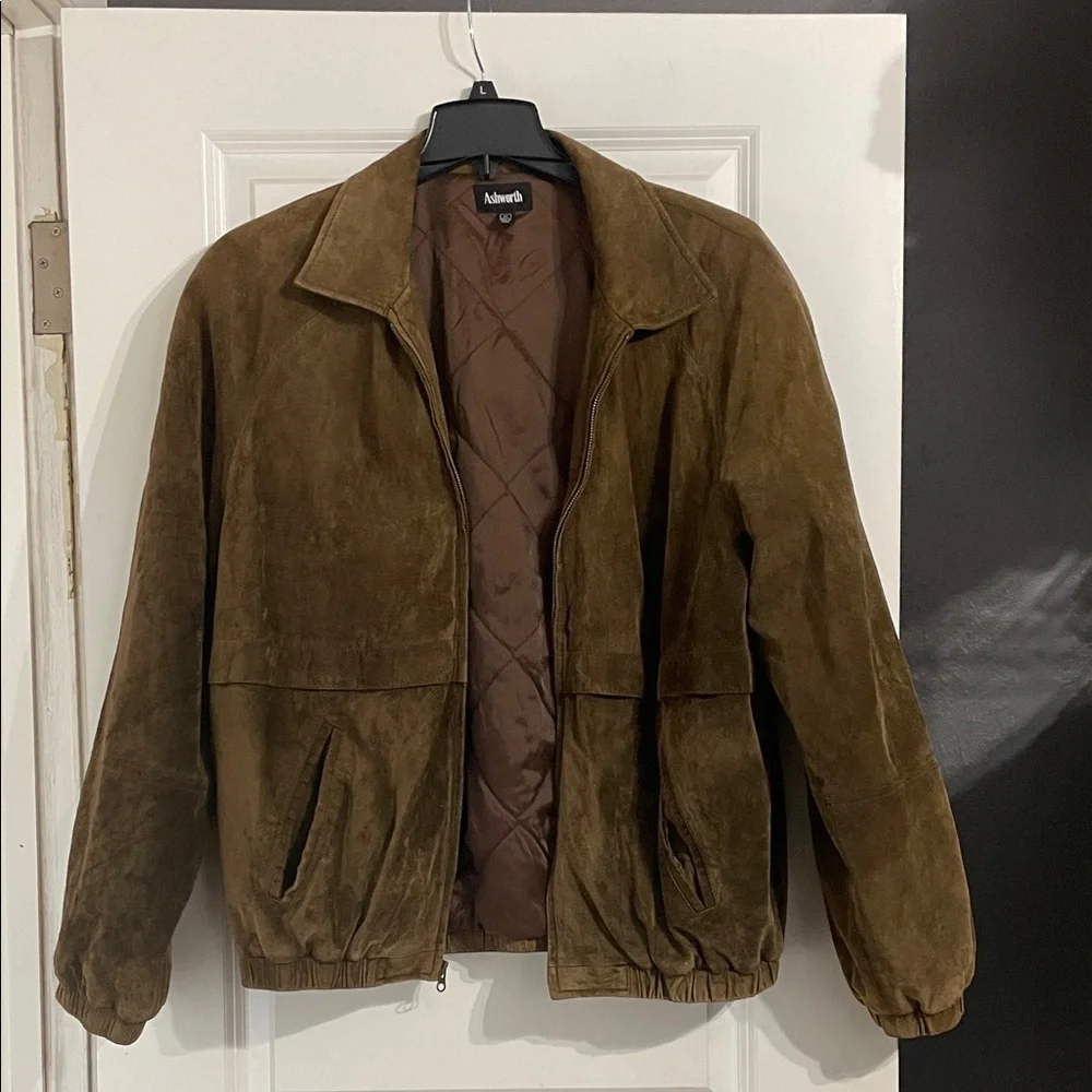 Ashworth Men’s Genuine Suede Leather Jacket Size XL